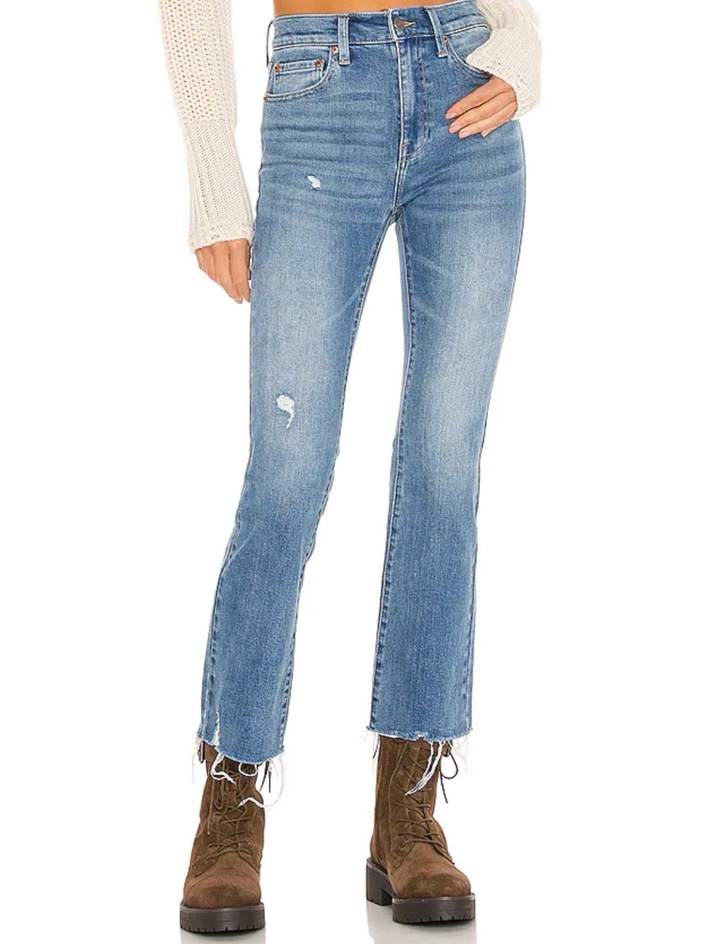 Pistola Lennon High Rise Cropped Boot Jeans in Zuma